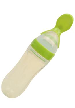 Alpha Baby Spoon Bottle Cereal Food Feeder - Green image