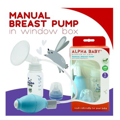 Alpha Manual Breast Pump - Blue image