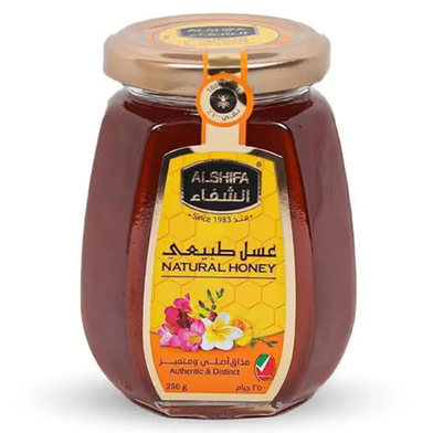 Alshifa Natural Honey Glass Bottle 250gm (Saudi Arab) image