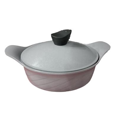 IHW Aluminum Die-cast ceramic coating Casserole 24cm Green With Lid, Low - 5015CG24L image