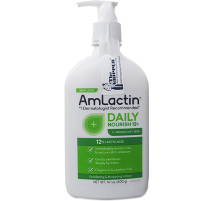 AmLactin Daily 12 Percent Lactic Acid Moisturizing Lotion for Rough and Dry Skin – 400gm image