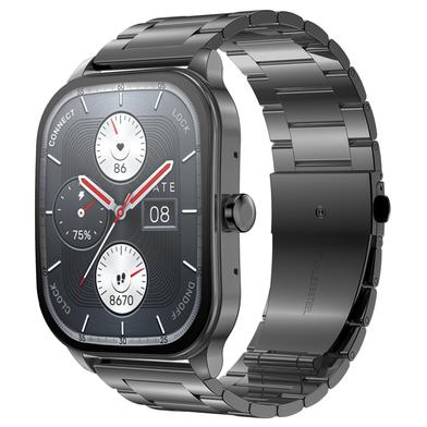 Amazfit Pop 3S Calling 1.96 Inch HD AMOLED Smart Watch ( Metallic Strap ) - Black image