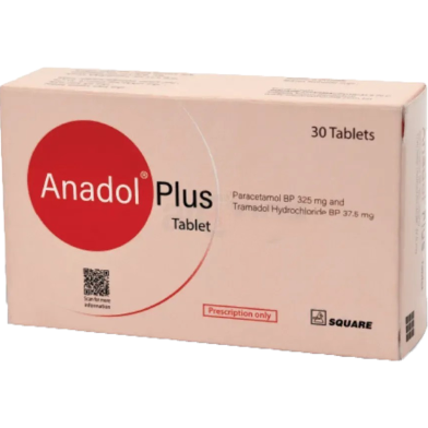 Anadol Plus 325 mg Plus 37.5mg 10's Strip Tablet image