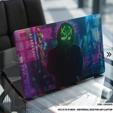 Anonymous Boy Neon Laptop Sticker image