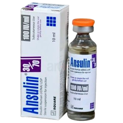 Ansulin SC Injection 30 Percent 70 Percent In - 100 IU/ml image