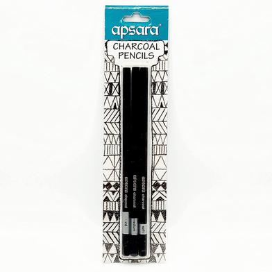 Apsara Charcoal Hard, Medium, Soft Pencils set - 3 Pcs image