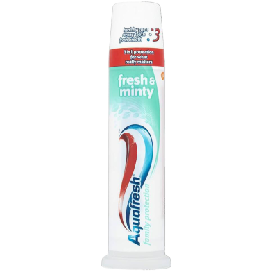 Aquafresh Fresh and Minty Toothpaste Pump 100 ml image