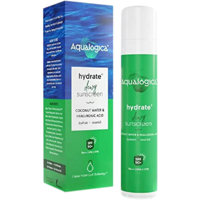 Aqualogica HydratePlus Dewy Sunscreen with SPF 50 For UVA/B and Blue Light Protection Gel image