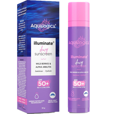 Aqualogica Illuminate Plus Dewy Sunscreen SPF 50 Plus PA Plus Plus Plus Plus 50 gm image