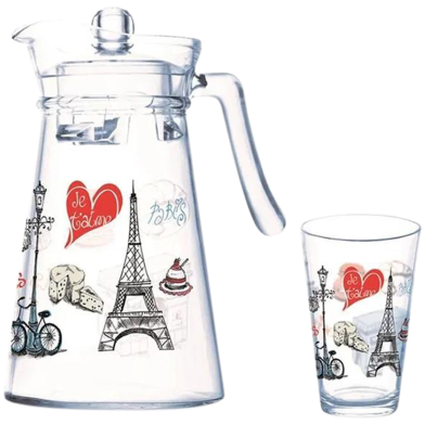 Arcopal love paris florero Water Jug Set 7 Pcs - P9813 image