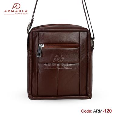 Armadea Biker Bag with Genuine Leather (Mini ) Chocolate image