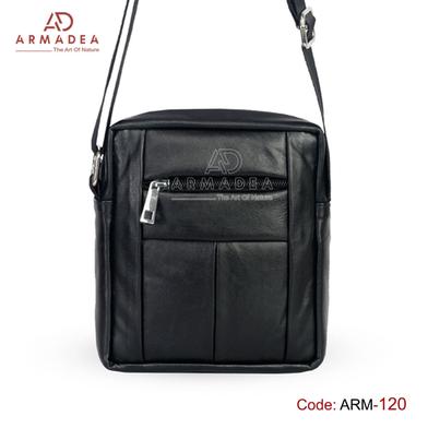 Armadea Biker Bag with Genuine Leather (Mini ) Black image