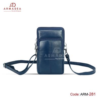 Armadea Mini 3 Chamber Biker Waist Bag with Belt Blue image