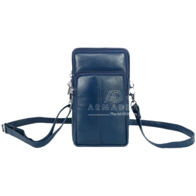 Armadea Mini 3 Chamber Biker Waist Bag with Belt Blue image