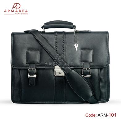 Armadea Official Bag With Genuine Leather Black image