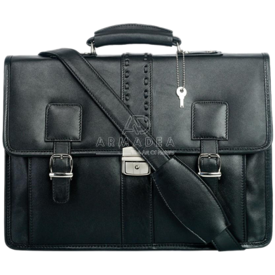 Armadea Official Bag With Genuine Leather Black image