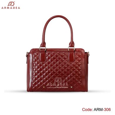 Armadea Unique Design Ladies Hand Bag Maroon image