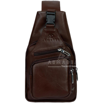 Armadea Unisex Crossbody Fashion Backpack Chocolate image