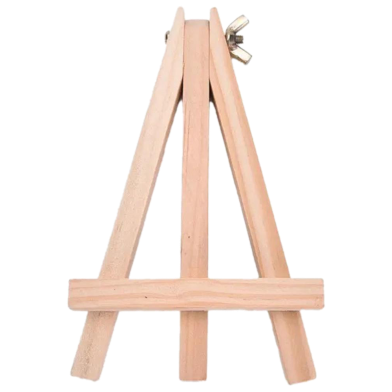 Art Canvas Stand, Wooden Easel - 12 Inches for Canvas, Board holding and Event Decoration image