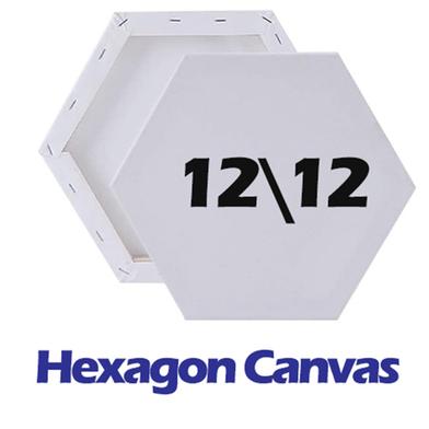 Artist Painting Canvas Hexagon Shape 12/12 image