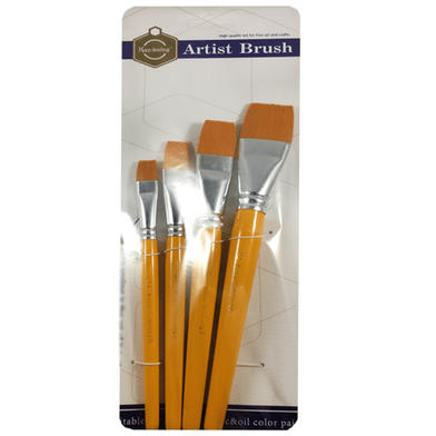 Artist Yellow Flat Brush Set image