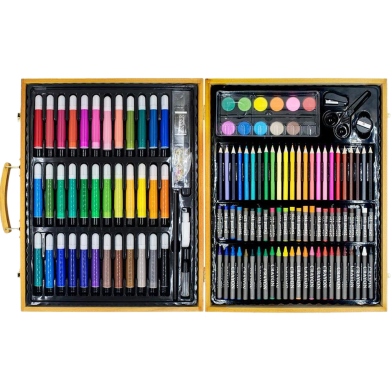 Artistic set painting set 150 items in a wooden case image