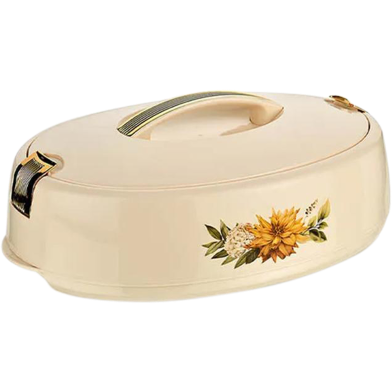 Asian Elegant Casserole Oval Hotpot 4.0 Ltr BEIGE image