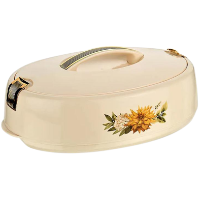 Asian Elegant Casserole Oval Hotpot 5.0 Ltr BEIGE image