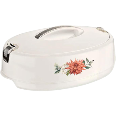 Asian Elegant Casserole Oval Hotpot 5.0 Ltr White image