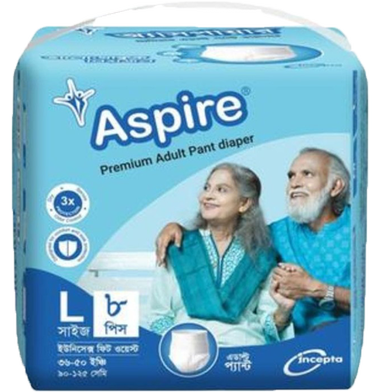 Aspire Premium Adult Pant System Diaper (L Size) (8 pcs) image