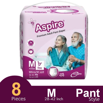 Aspire Premium Adult Pant System Diaper (M Size) (8 pcs) image