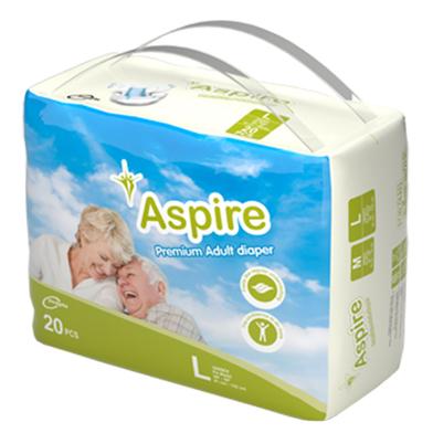 Aspire Premium Unisex Adult Belt System Diaper (L Size) (91-132 cm) (20pcs) image