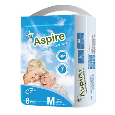 Aspire Premium Unisex Adult Belt System Diaper (M Size) (71-107 cm) (8pcs) image