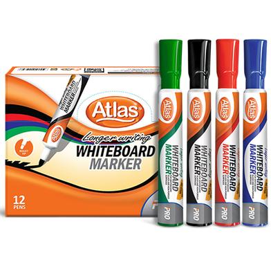 Atlas White Board Marker - 12 Pcs Box - 3pc Black, 3pc Blue, 3pc Red and  3pc Green : Atlas Axillia Co.Pvt. Ltd