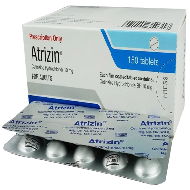 Atrizin 10mg 10's Strip image