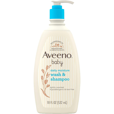 Aveeno Baby Daily Moisture Wash and Shampoo 532 ml image