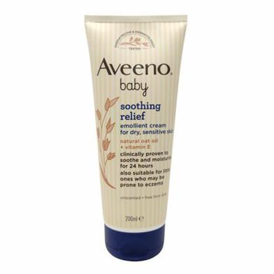 Aveeno Baby Soothing Relief Emollient Cream for Dry and Sensitive Skin (200ml) image