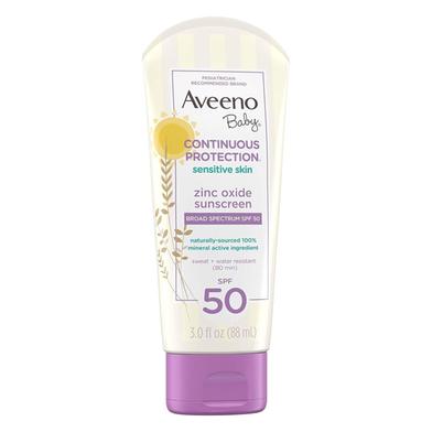 Aveeno Baby Zinc Oxide Sunscreen From 6 Months Plus 88ml image