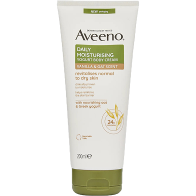 Aveeno Daily Moisturising Vanilla and Oat Body Cream 200 ml image