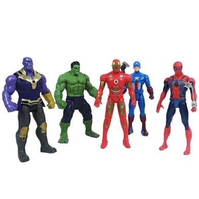 Avengers Action Figure Iron-Man, Captain America, Hulk, Spider Man And Thanos - 5 Pcs Set image