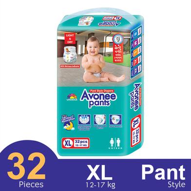 Avonee Pant System Baby Diaper (XL Size) (12-17kg) (32pcs) image