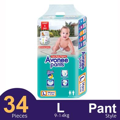 Avonee Pants System Baby Daiper (L Size) (9-14kg) (34Pcs) image