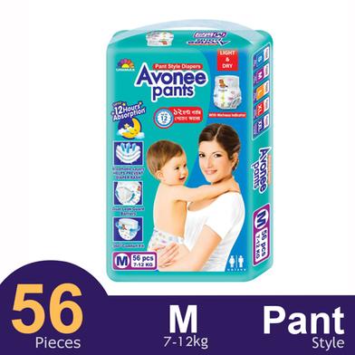 Avonee Pants System Baby Daiper (M Size) (7-12KG) (56PCS) image