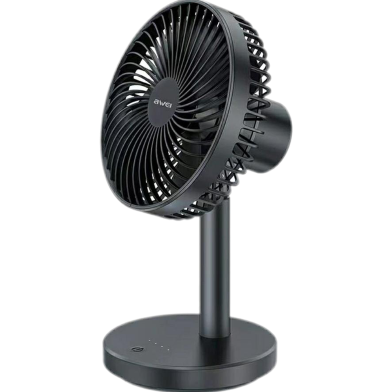 Awei F30 Mini Desktop Oscillating Rechargeable Silent Fan With Three Speed Strong Wind Tuning Stand Fans High Quality image