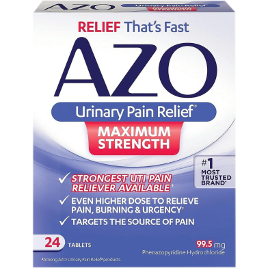 Azo Urinary Pain Relief Maximum Strength 24 Tablets image