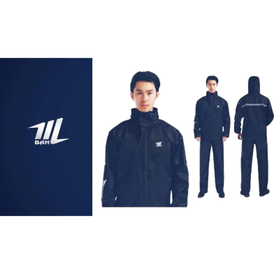BAN 100 Percent Waterproof Raincoat Suit For Bikers With Trouser And Carrying Bag image