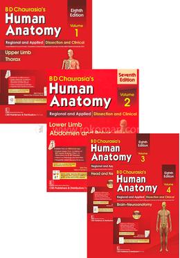 BD Chaurasia's Human Anatomy : Head and Neck, Brain-Neuroanatomy (Set of Vols 1, 2, 3 and 4) image