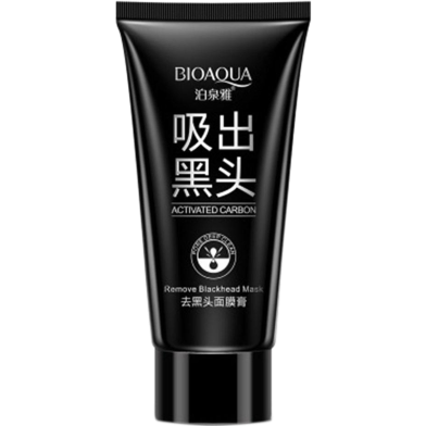 BIOAQUA ACTIVATED CARBON CHARCOAL BLACKHEAD REMOVAL CLEANSING DEEP PORES PEEL OFF BLACK MASK - 60GM image