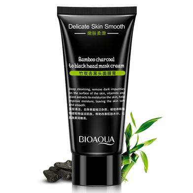 BIOAQUA Bamboo Charcoal Purifying Peel-off Black Mask Blackhead Remover Acne Treatments Face Care Sunction Deep Cleansing-60gm image