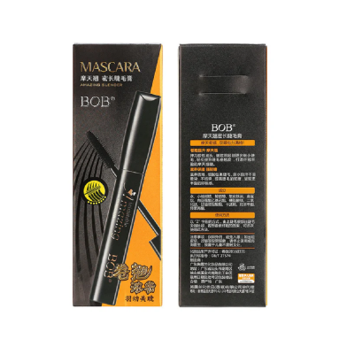 BOB Curled and Dense Mascara Long Thick Waterproof Smear-Proof Internet Celebrity Lengthened Thick - Black image